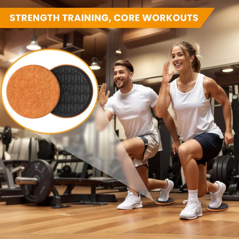 MUYOS Exercise Core Sliders for Hardwood Floors - Sliders for Working Out  Sliding Discs for Exercise  Strength Training  and Home Gym Fitness Gliders (2 Pack  7 Inch) - Image 4